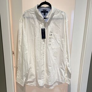Tommy Hilfiger White Long-Sleeve Button-Down Shirt